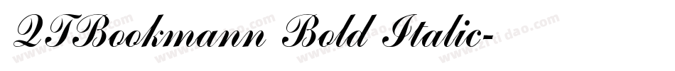 QTBookmann Bold Italic字体转换